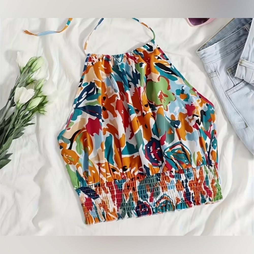 Colorful Halter Top